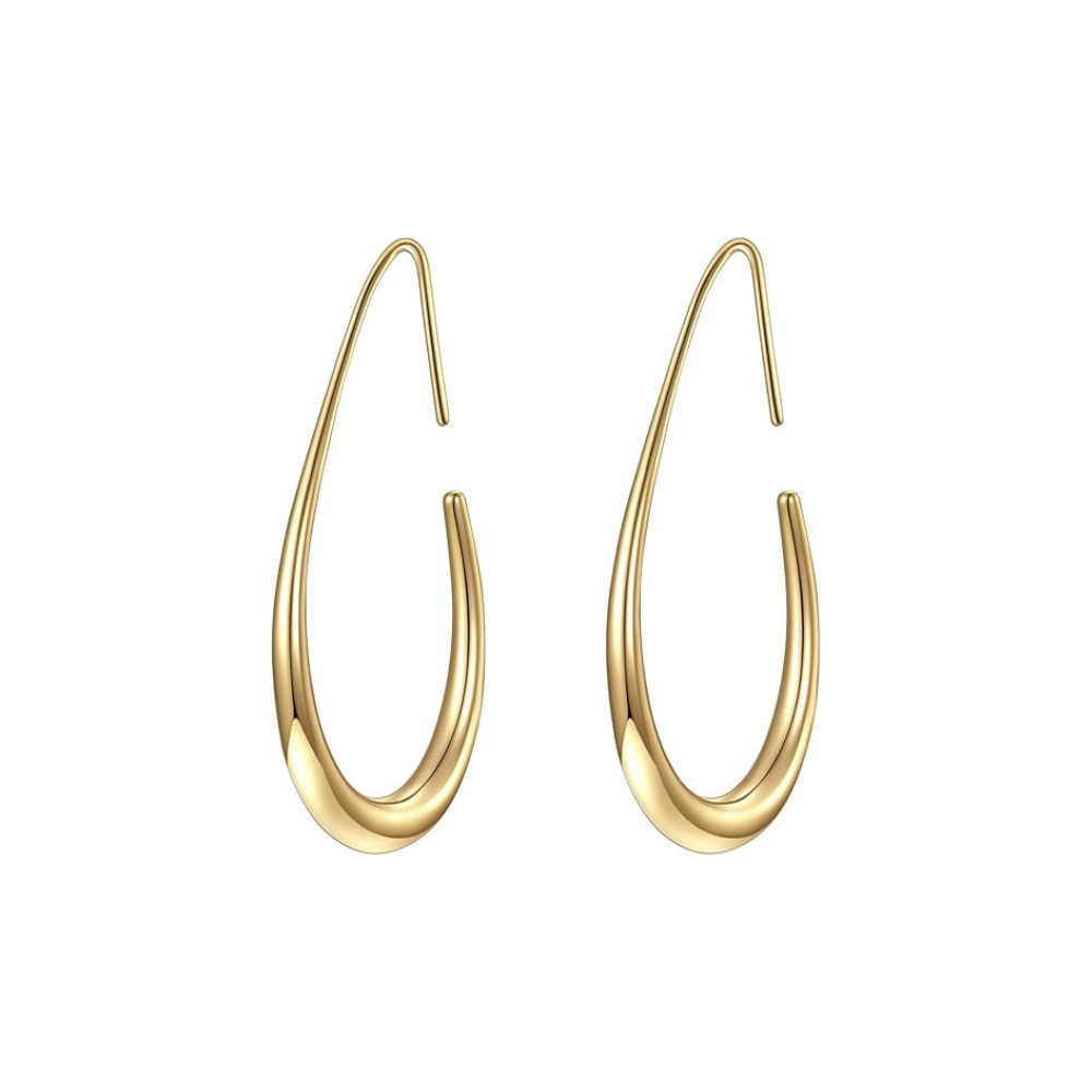 Sunlit Gold Hoop Earrings — image 2