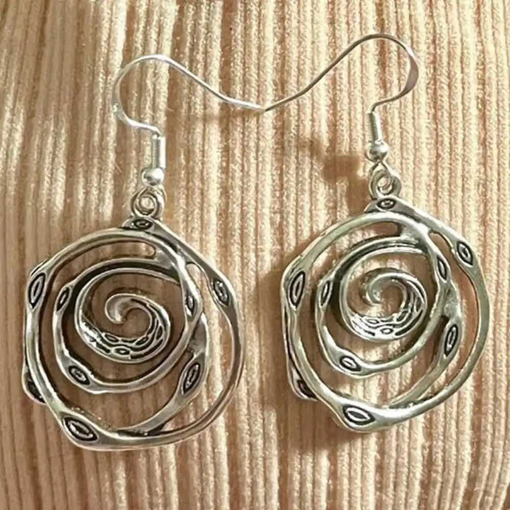Vintage Silver Maze Earrings — image 1