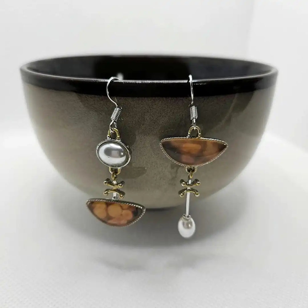 Natural Orange Stone Earrings — image 2