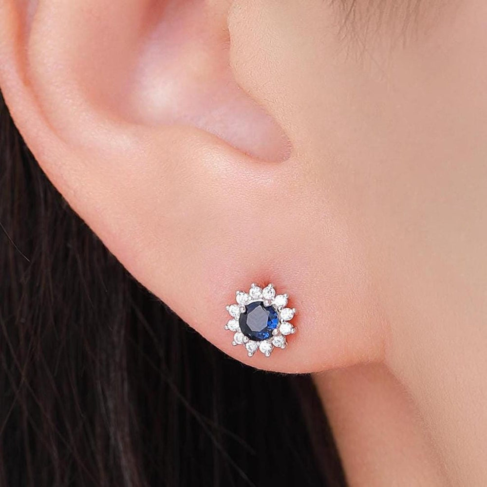 Sapphire Celestial Bloom Earrings — image 3