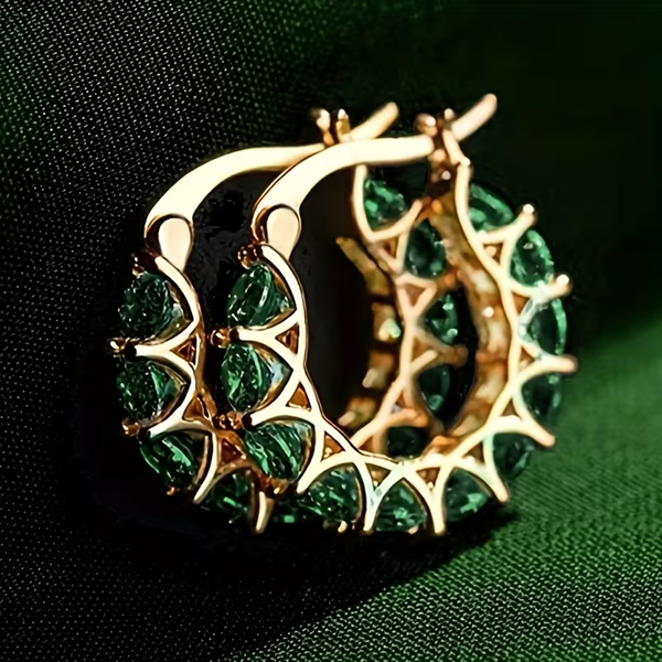 Regal Textured Hoop Earrings — image 1