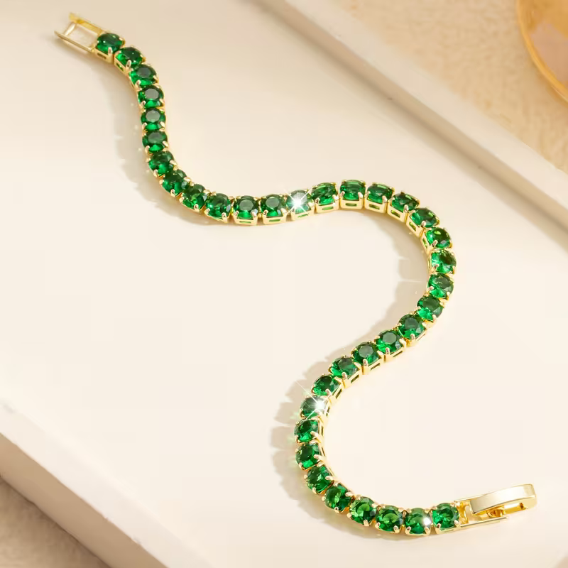 Emerald Tennis Style Bracelet — image 4