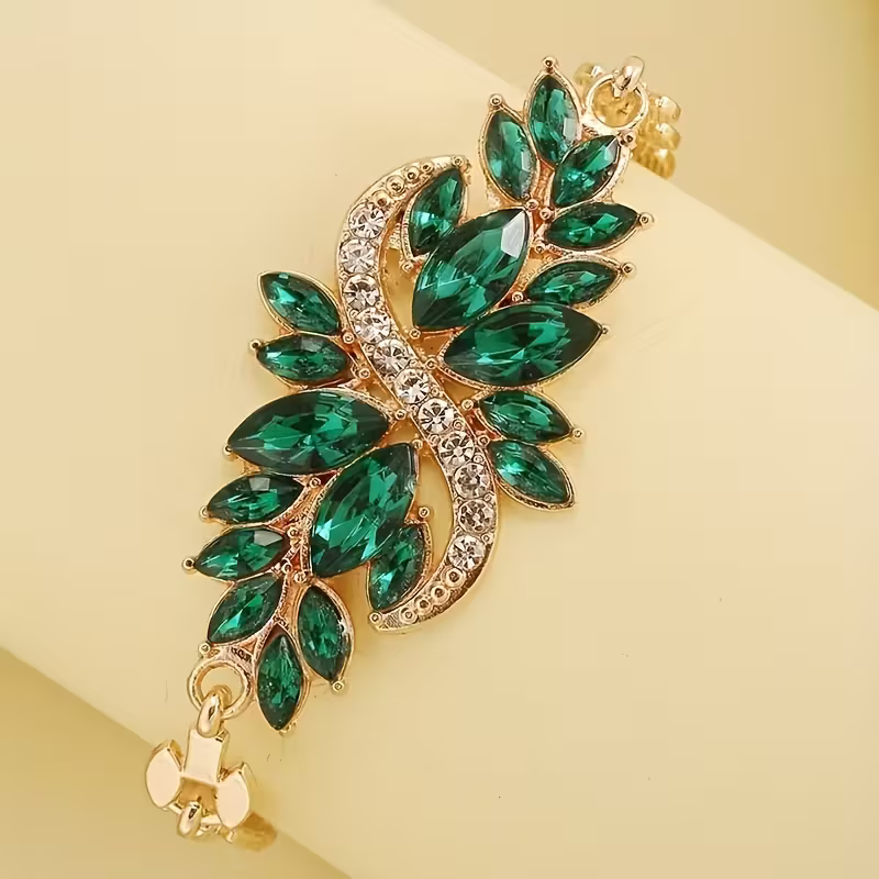 Green Floral Style Bracelet — image 1