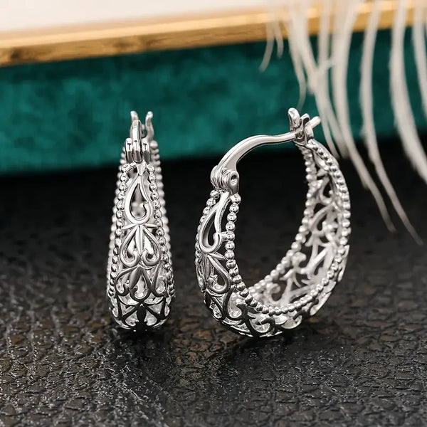 Antique Hollow Basket Earrings — image 1