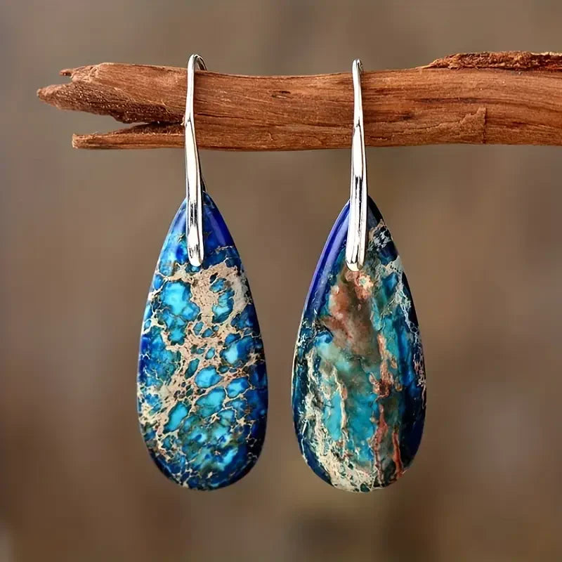 Azure Ocean Stone Earrings — image 1