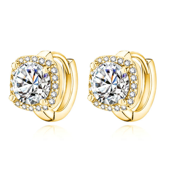 Nadine White Gold Square Earrings — image 2