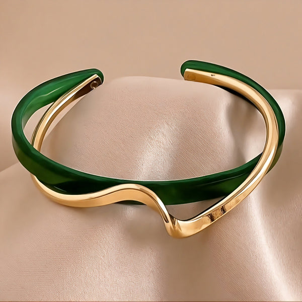 Emerald Green Wave Bracelet — image 1