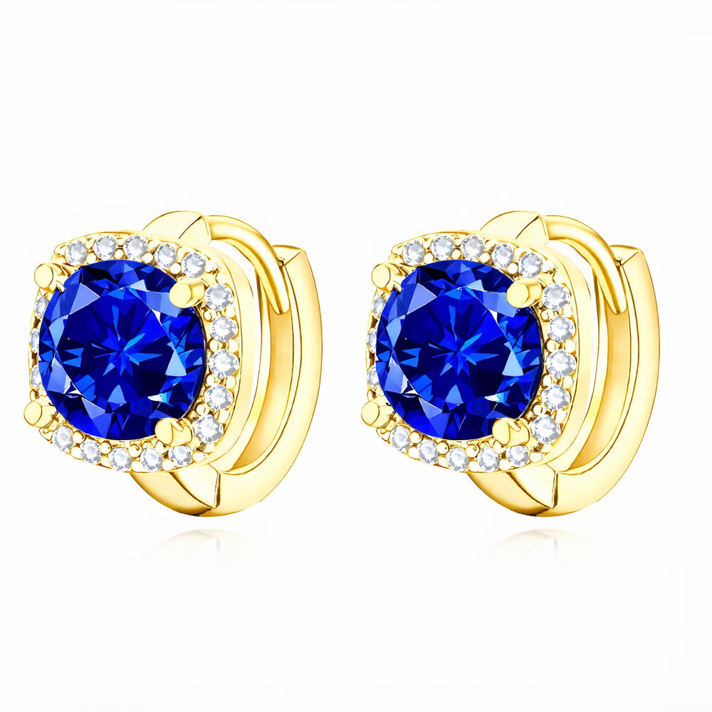 Nadine Minimal Sapphire Earrings — image 1