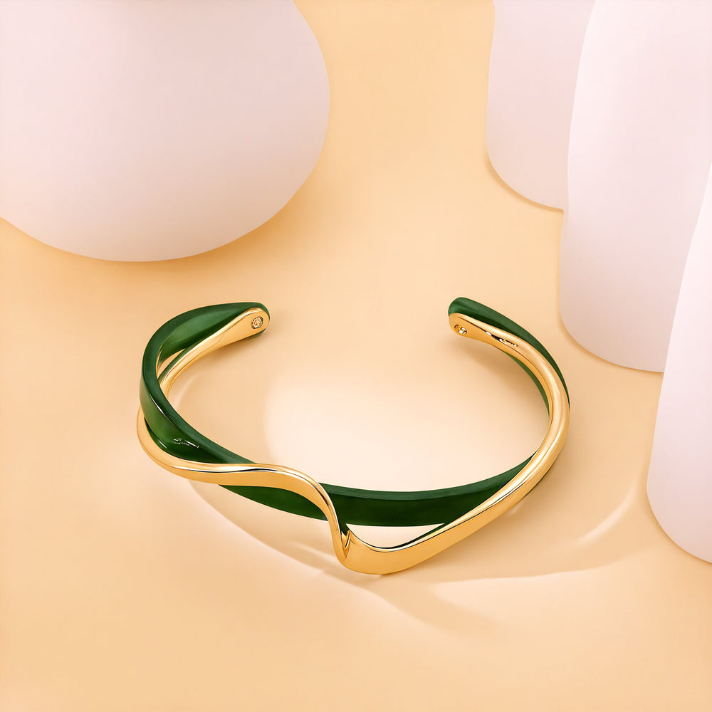 Emerald Green Wave Bracelet — image 3