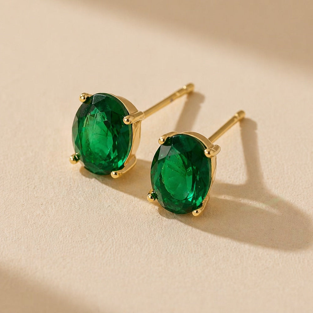 Gleam Oval Statement Earrings — image 1
