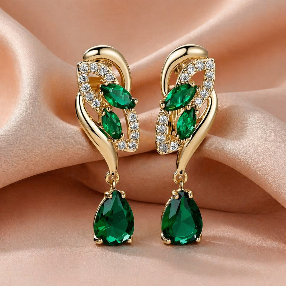 Crystal Flame Drop Earrings — image 1