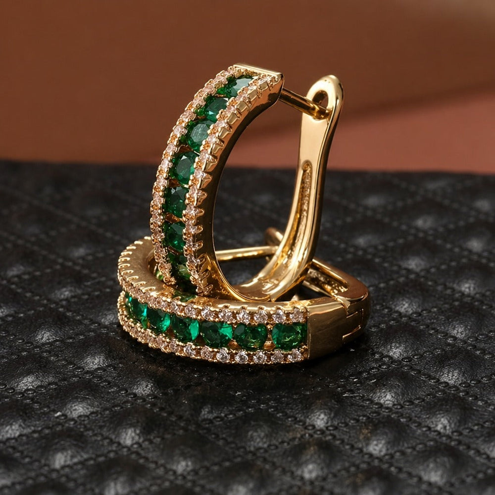 Elegant Glow Emerald Earrings — image 2