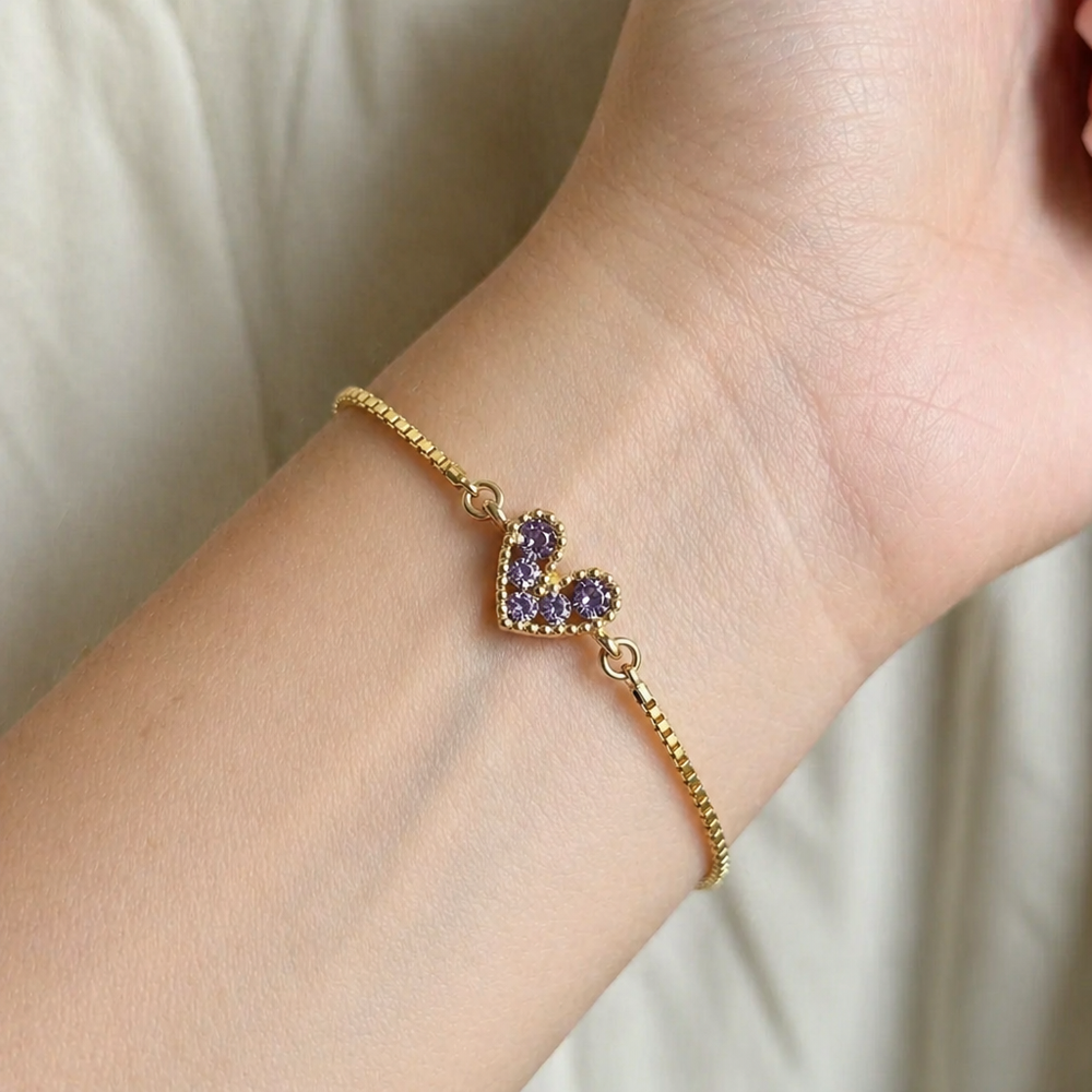 Lilac Love Gold Bracelet — image 2