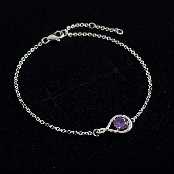 Amethyst Infinity White Gold Bracelet — image 1