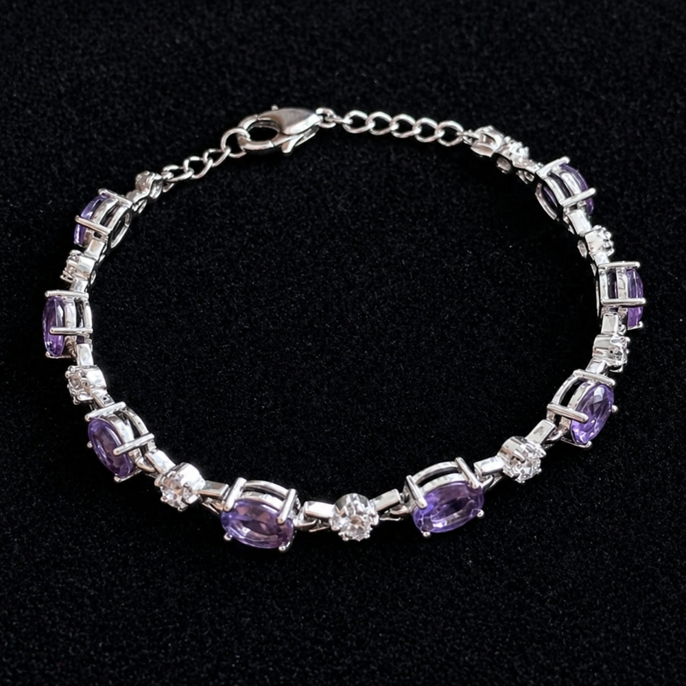 Amethyst Starlight White Gold Bracelet — image 1
