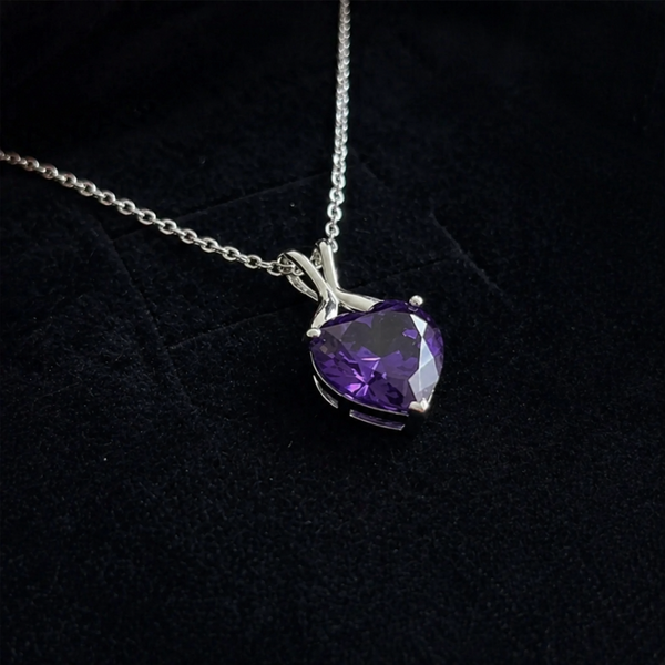 Heart Of Violet White Gold Necklace — image 1