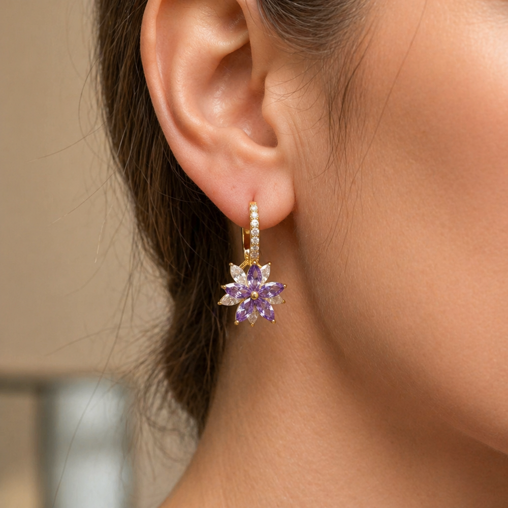 Amethelis Flora Gold Earrings — image 2