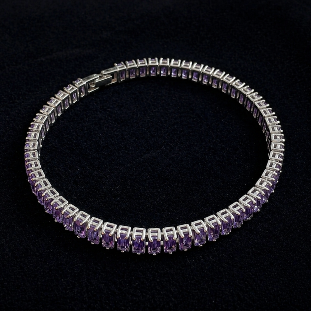Amethyst Vertéa White Gold Tennis Bracelet — image 1