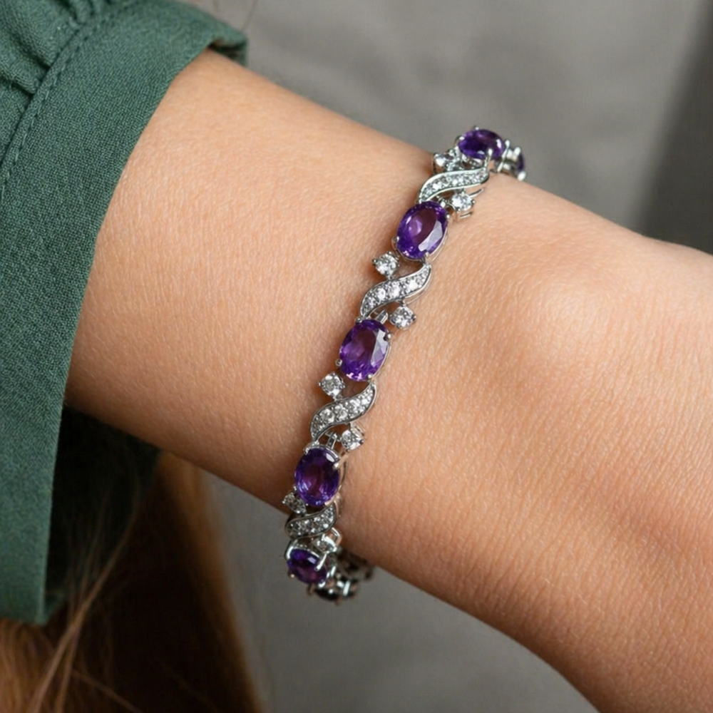 Giada Valethyst White Gold Bracelet — image 2