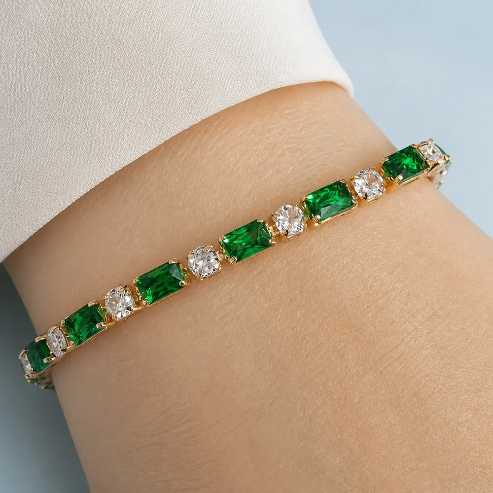 Elegant Radiance Emerald Bracelet — image 1