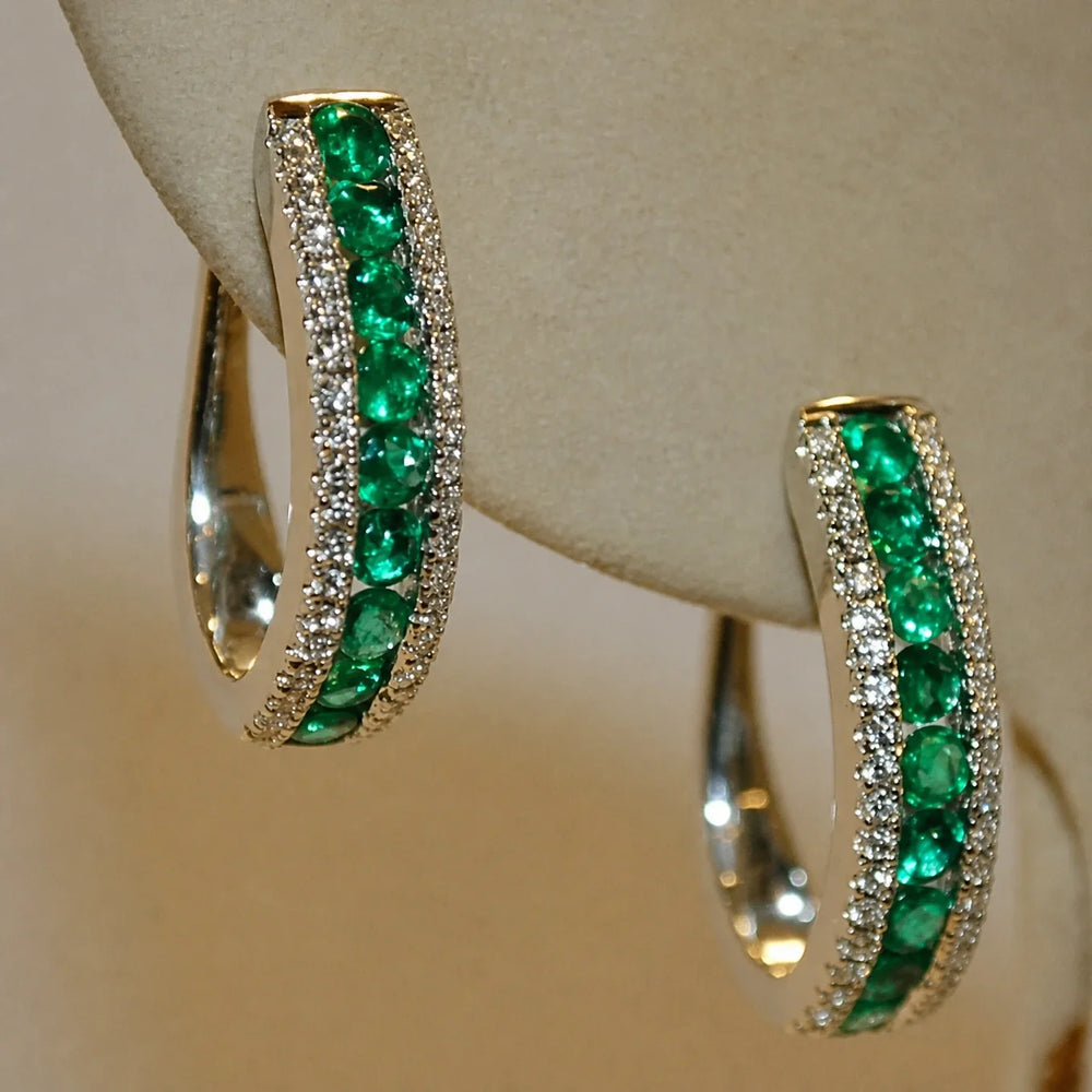 Elegant Glow Emerald Earrings — image 1