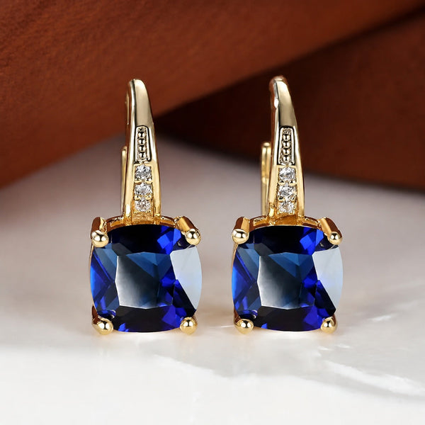 Mystic Sapphire Hoop Earrings — image 1