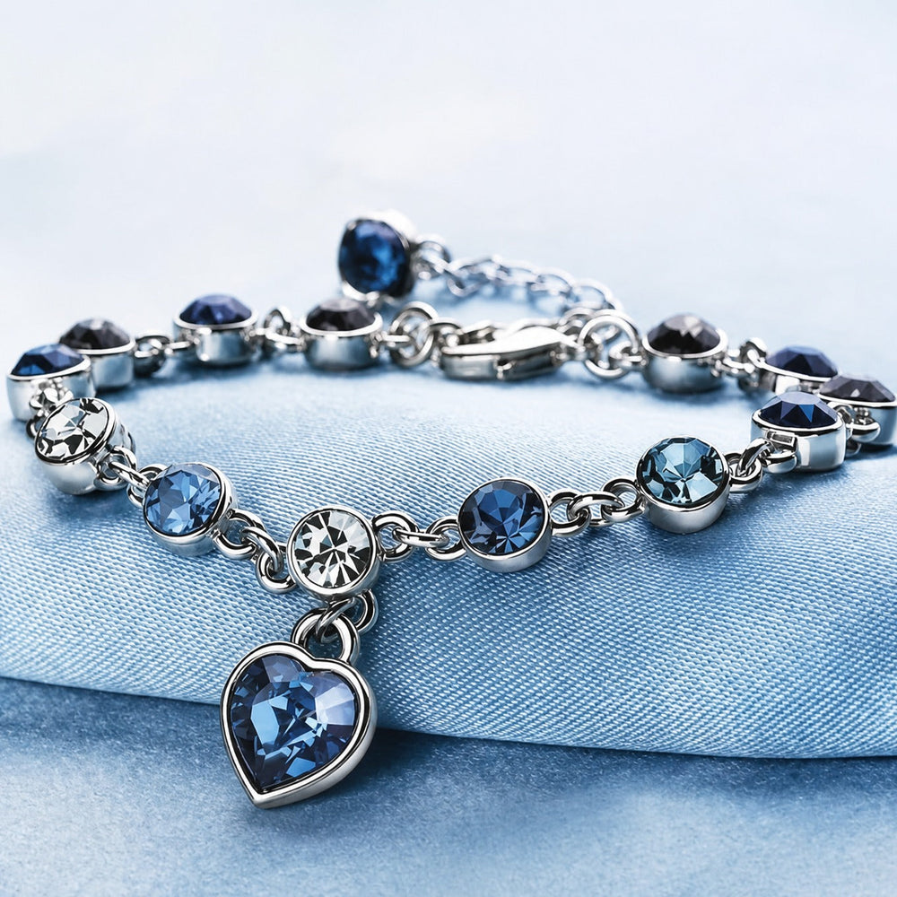Ocean Heart Glow White Gold Bracelet — image 1