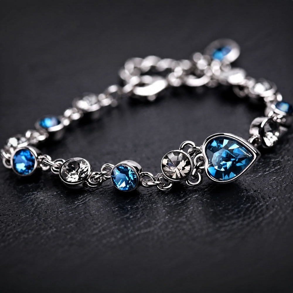 Ocean Heart Glow White Gold Bracelet — image 2