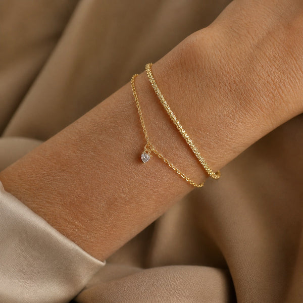 Layered Charm Chain Bracelet — image 1