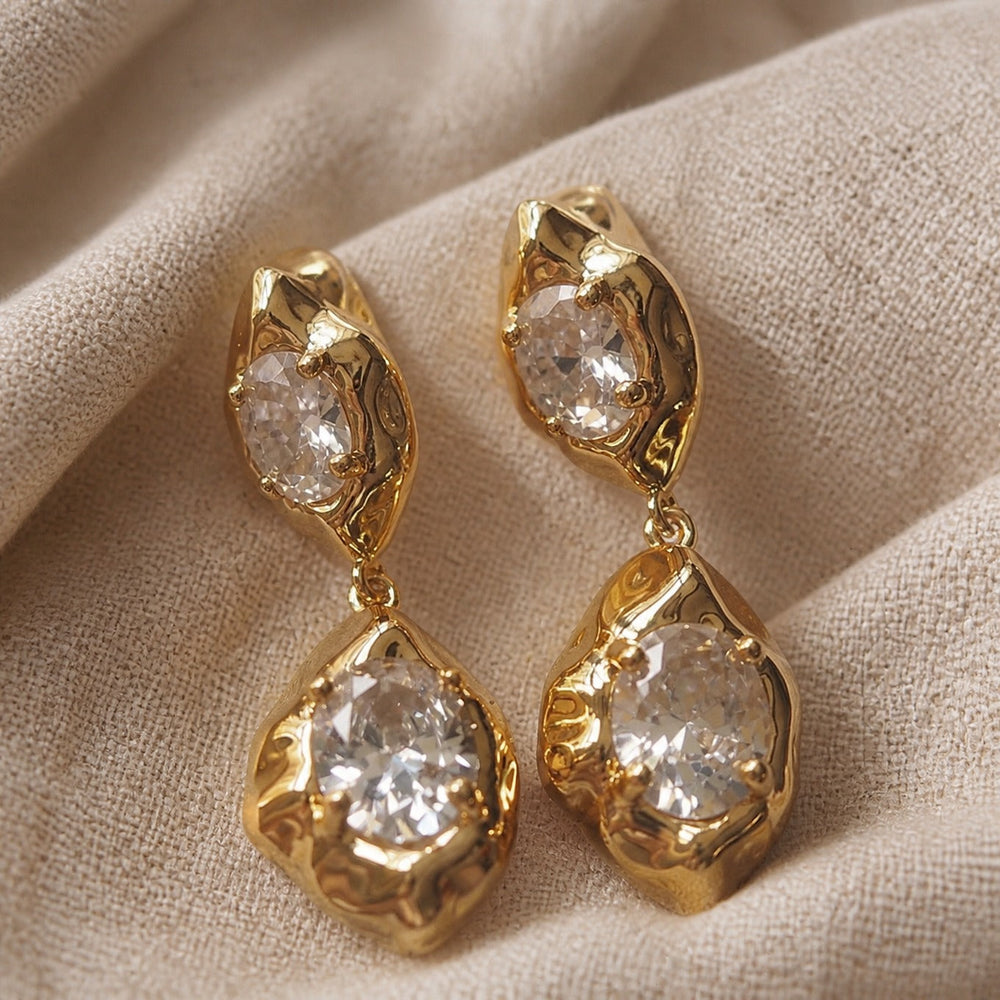 Estate Vintage Drop Earrings — image 2