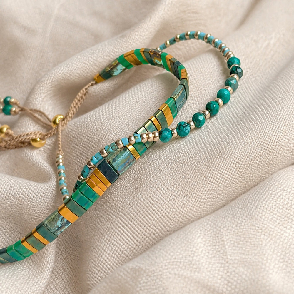 Bohemian Green Charm Bracelet — image 3
