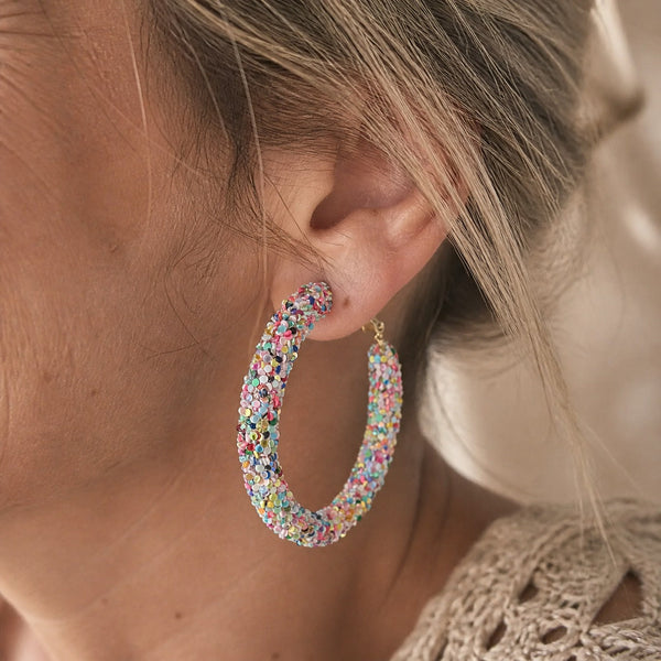Confetti Sequin Boho Earrings — image 1