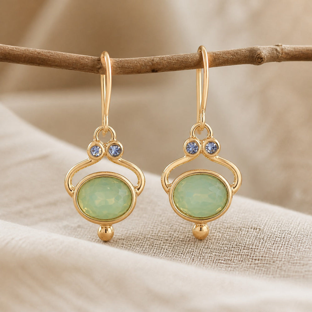 Emerald Gleam Gold Earrings — image 1