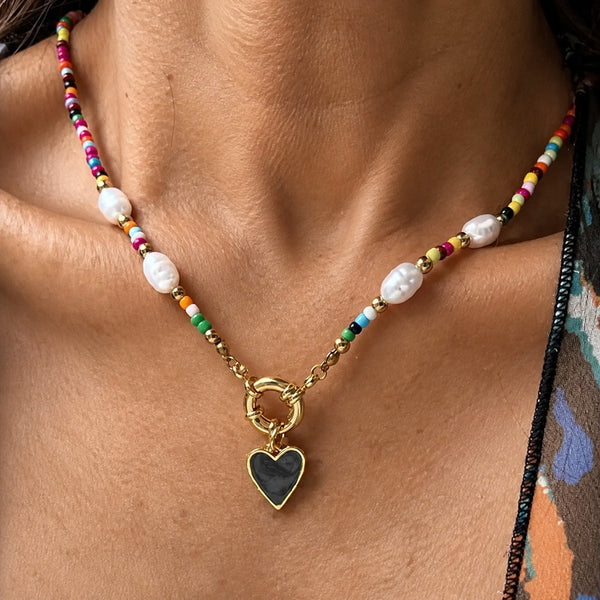 Coastal Heart Beaded Necklace — image 1