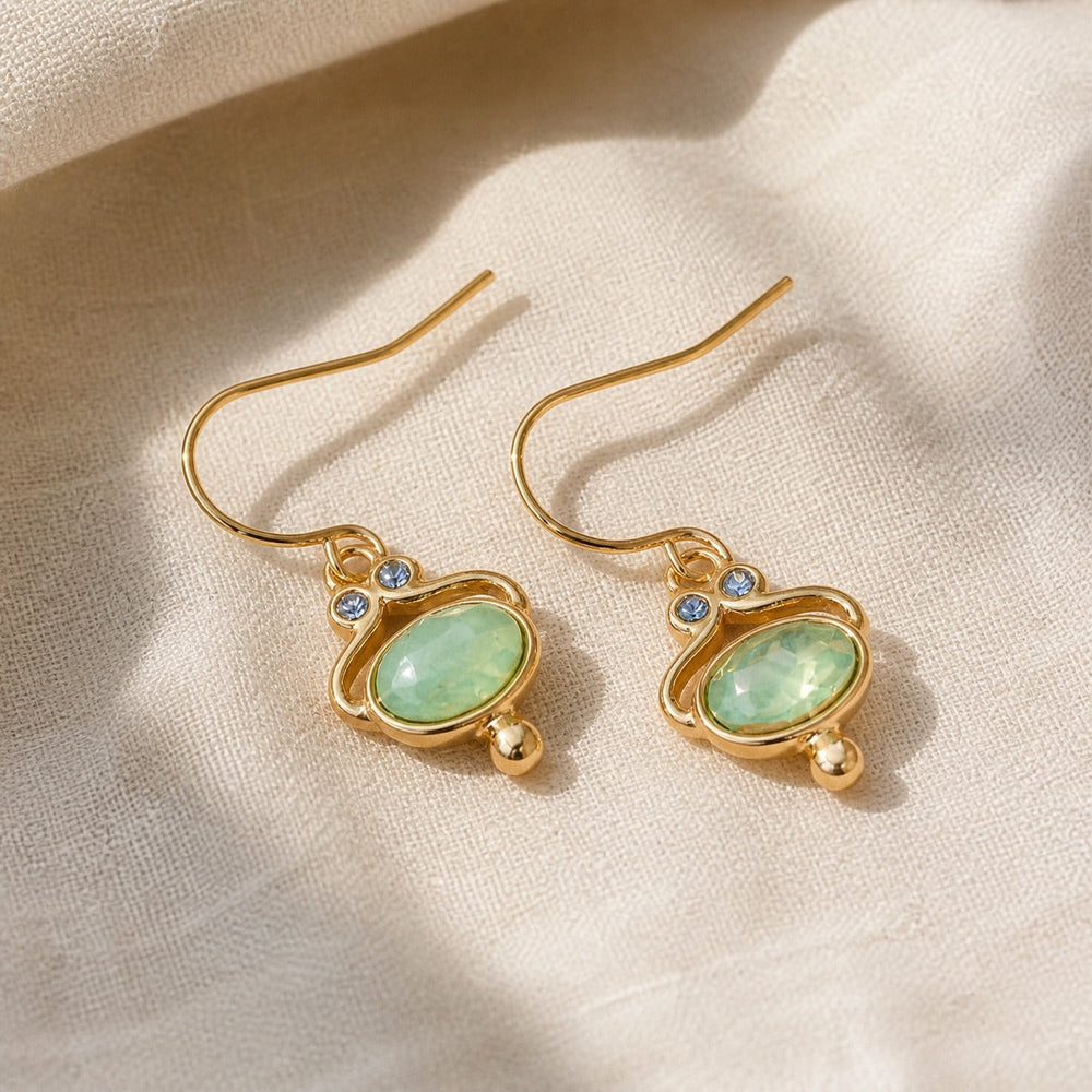 Emerald Gleam Gold Earrings — image 2