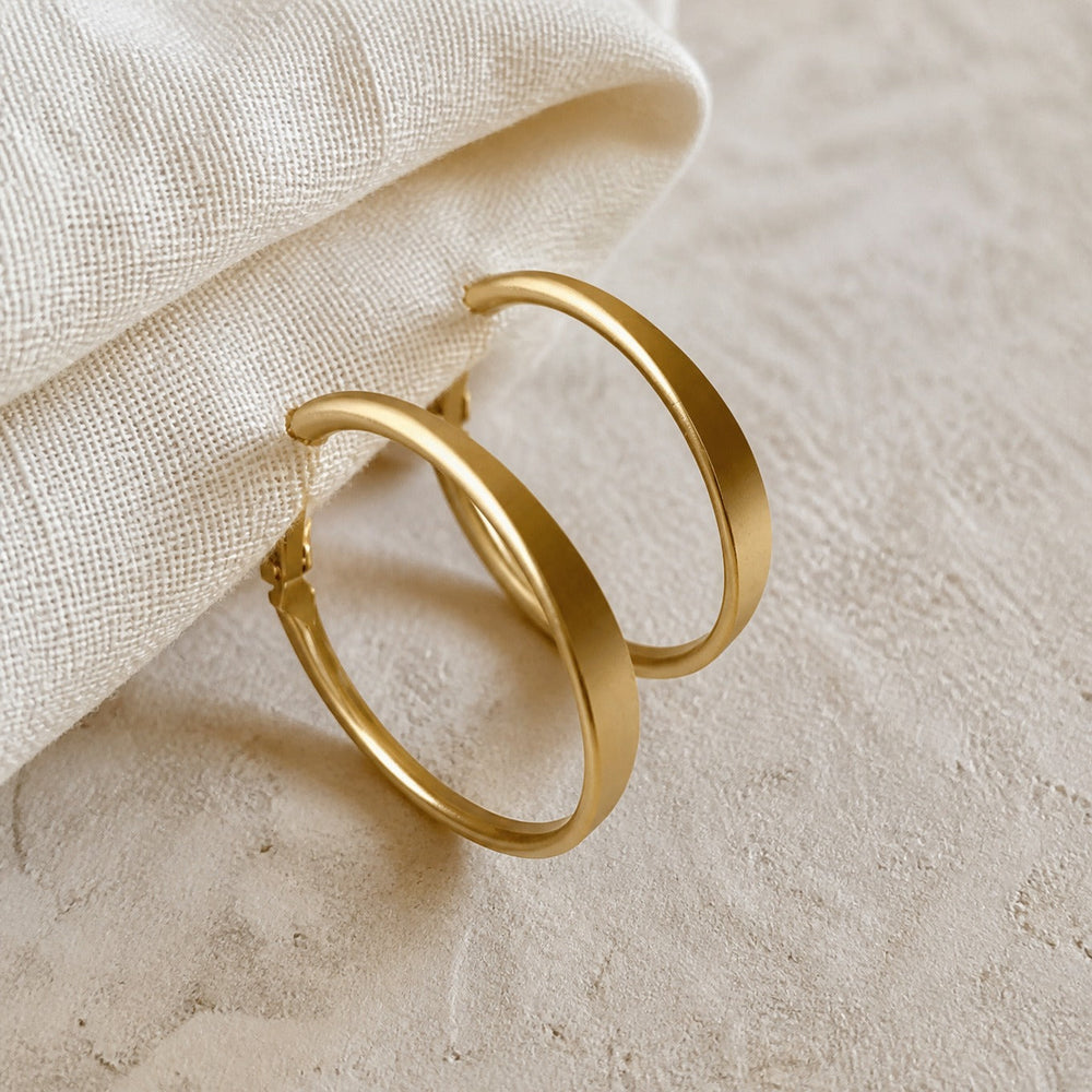 Vintage Golden Hoop Earrings — image 2