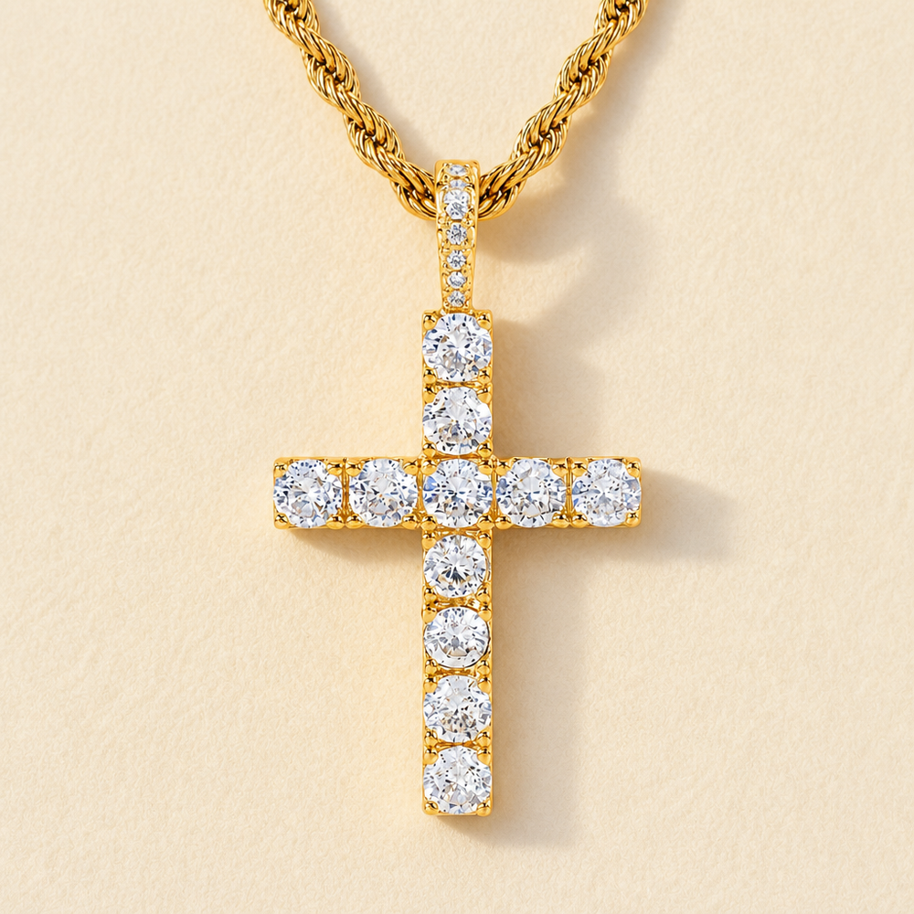 Classic Cross Crystal Necklace — image 1