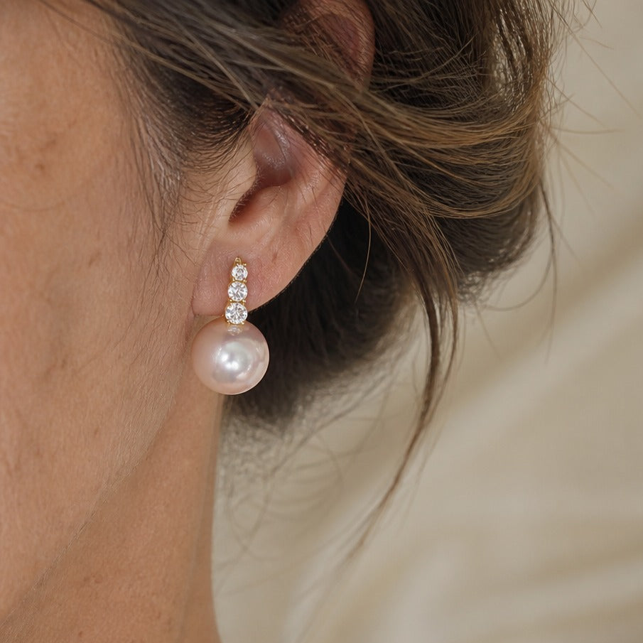 Pearl Halo Sphere Studs — image 3
