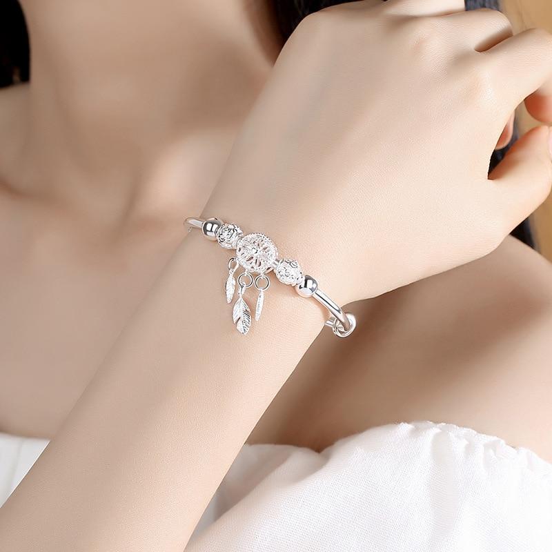 Silver Adjustable Dreamcatcher Bracelet — image 2