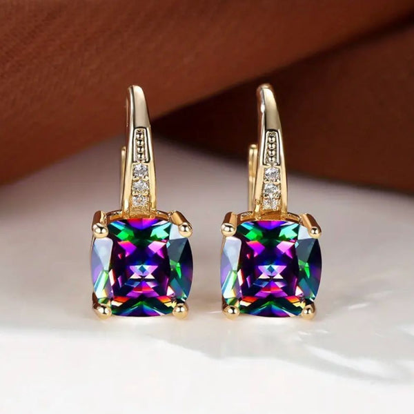 Mystic Stone Hoop Earrings — image 1