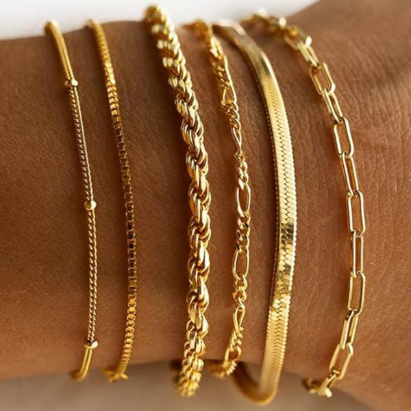 Classic Gold Bracelet Set — image 1