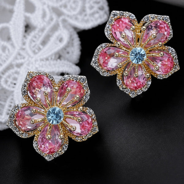 Multicolored Zirconia Earrings in Sterling Silver — image 1