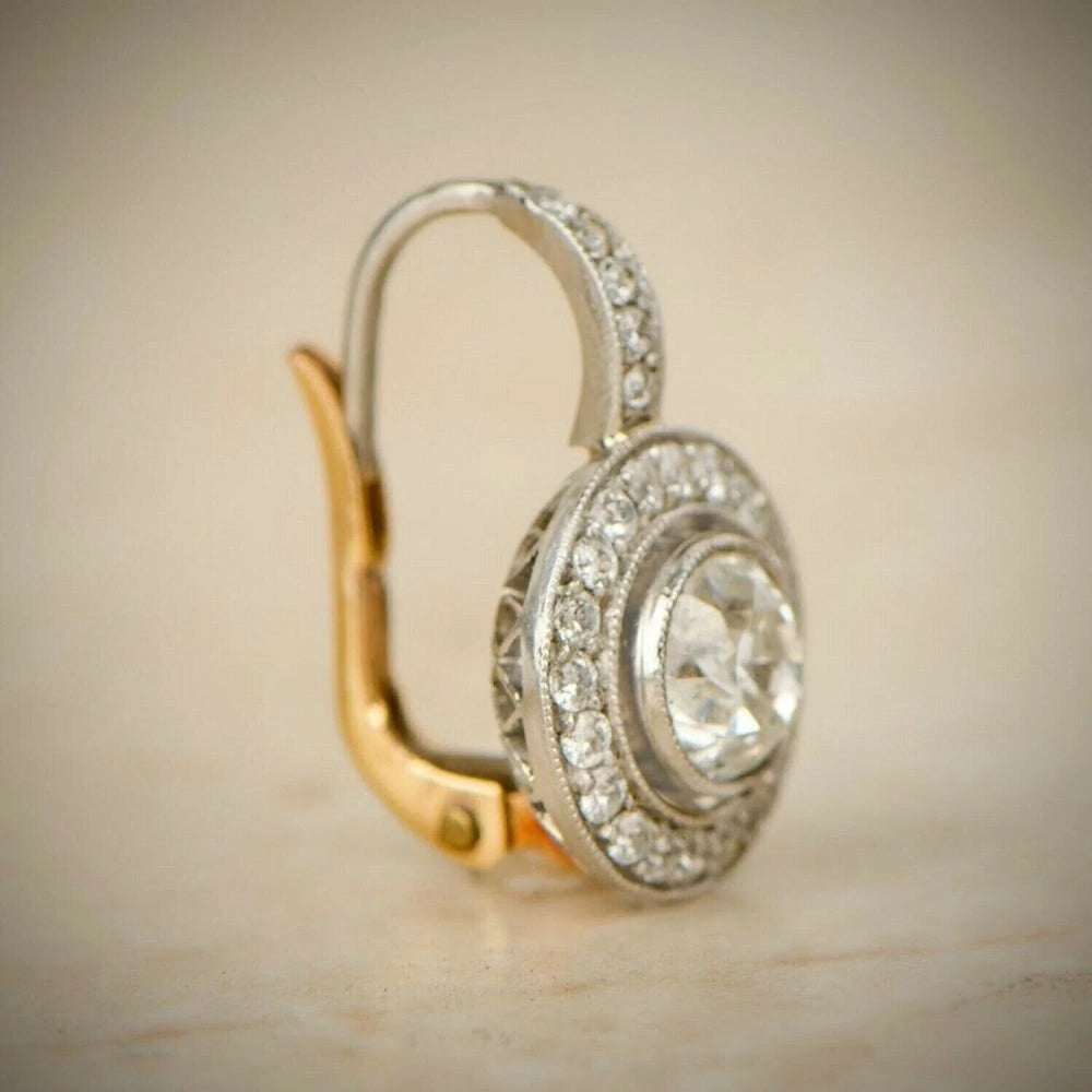 Vintage Round Zirconia Earrings — image 3