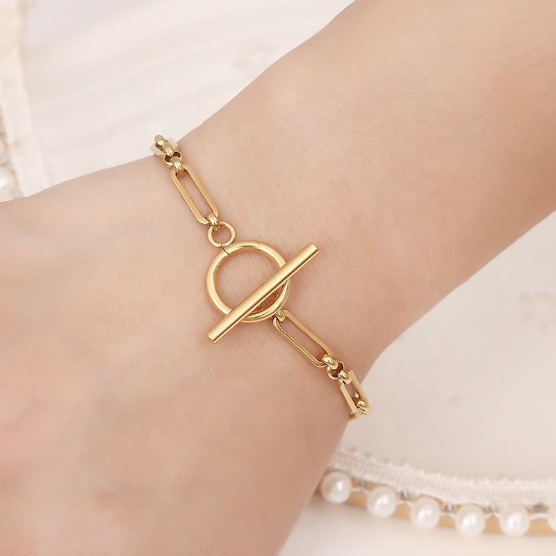 Sophisticated Link T-Bar Bracelet — image 4