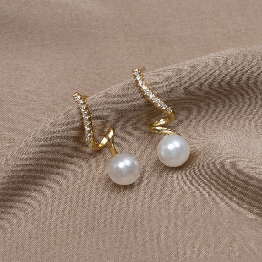 Pearl Wave Earrings — image 1