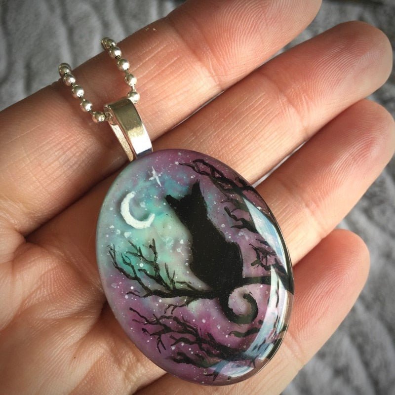 Starry Cat Pendant Necklace — image 1