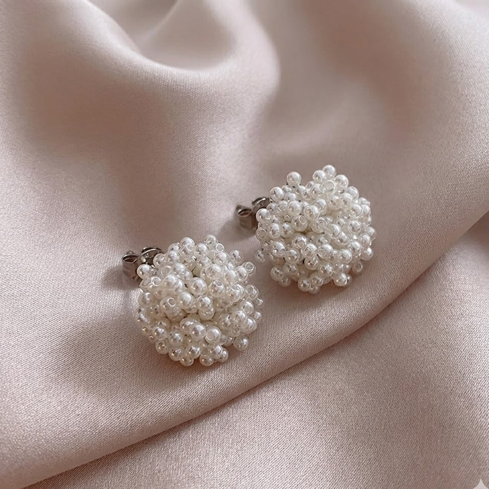 Classic Inlaid Pearl Earrings — image 1