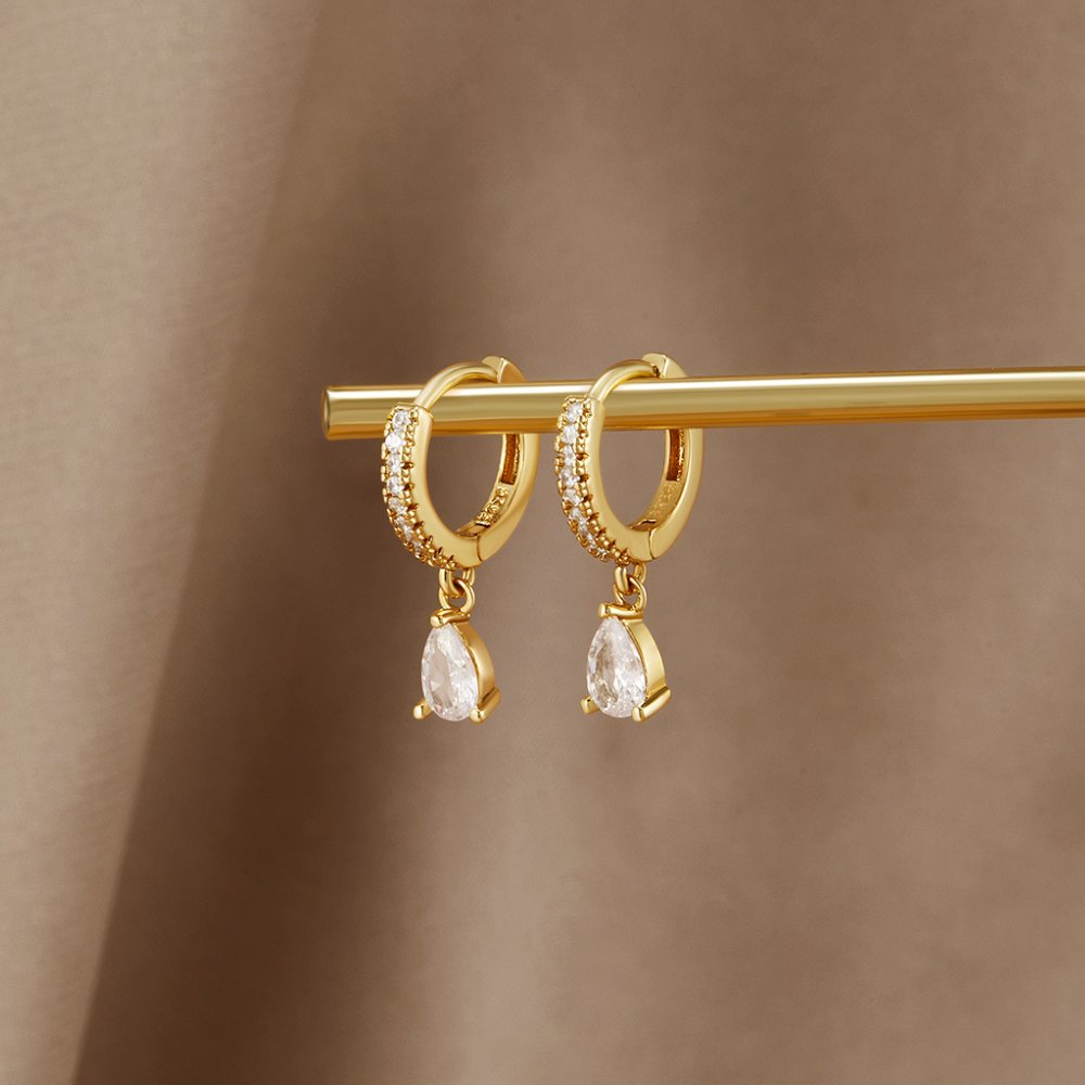 Premium Crystal Gold Earrings — image 3