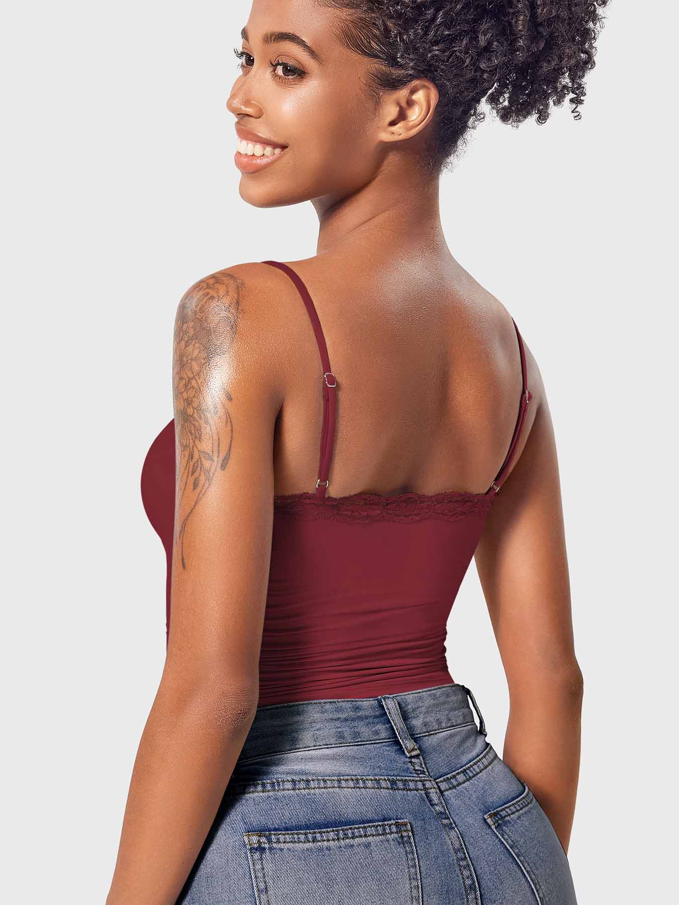 Haut débardeur en dentelle à col carré Yeoreo Annabely