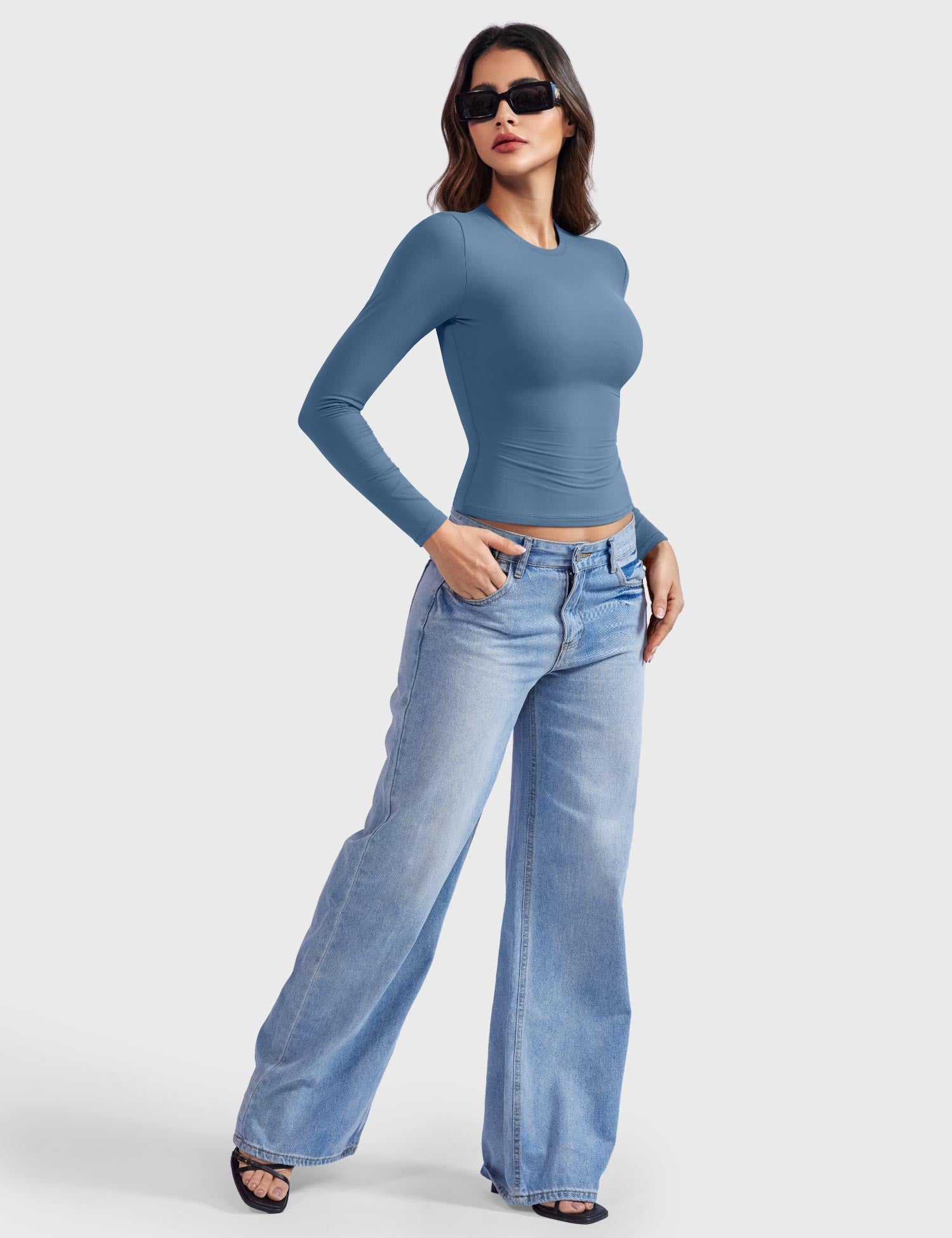 Yeoreo Sweeney Sculpting Long Sleeve Top